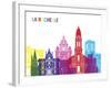 La Rochelle Skyline Pop-paulrommer-Framed Art Print