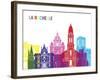 La Rochelle Skyline Pop-paulrommer-Framed Art Print