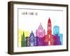 La Rochelle Skyline Pop-paulrommer-Framed Art Print