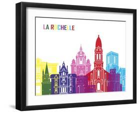 La Rochelle Skyline Pop-paulrommer-Framed Art Print