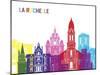 La Rochelle Skyline Pop-paulrommer-Mounted Art Print