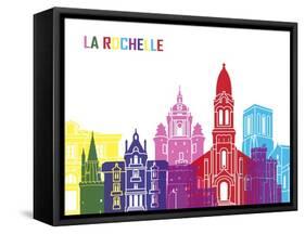 La Rochelle Skyline Pop-paulrommer-Framed Stretched Canvas