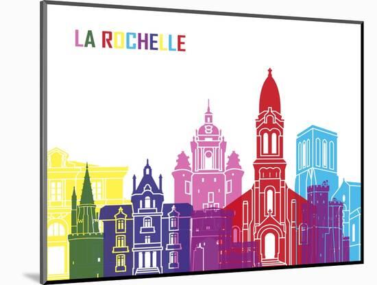 La Rochelle Skyline Pop-paulrommer-Mounted Art Print