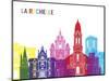 La Rochelle Skyline Pop-paulrommer-Mounted Art Print