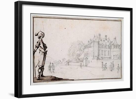 La Romaine, the Property of Claude Deruet-Jacques Callot-Framed Giclee Print