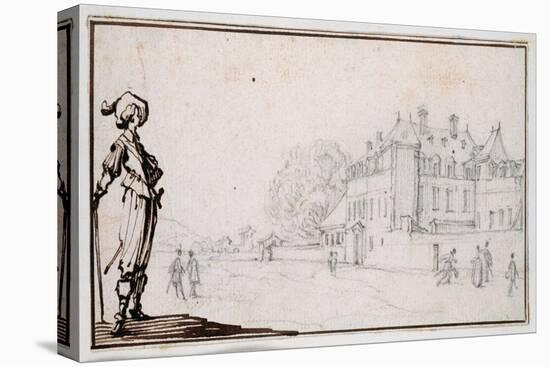 La Romaine, the Property of Claude Deruet-Jacques Callot-Stretched Canvas