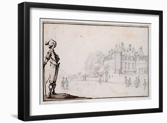 La Romaine, the Property of Claude Deruet-Jacques Callot-Framed Giclee Print