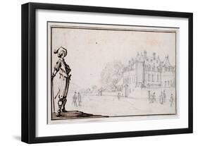 La Romaine, the Property of Claude Deruet-Jacques Callot-Framed Giclee Print