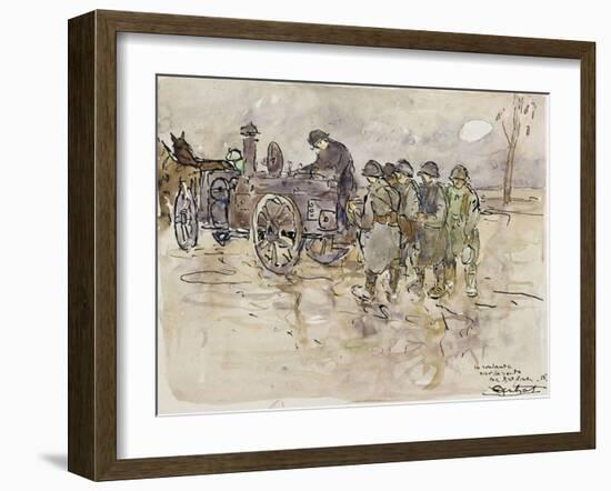 La roulotte sur la route de Belfort-Louis Robert Antral-Framed Giclee Print