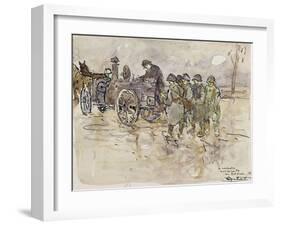 La roulotte sur la route de Belfort-Louis Robert Antral-Framed Giclee Print