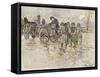 La roulotte sur la route de Belfort-Louis Robert Antral-Framed Stretched Canvas
