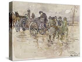 La roulotte sur la route de Belfort-Louis Robert Antral-Stretched Canvas