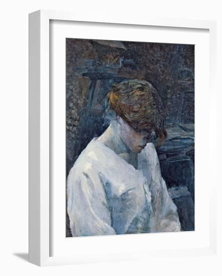 La Rousse in a White Blouse, 1889-Henri de Toulouse-Lautrec-Framed Giclee Print