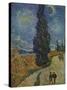 'La Route Aux Cypres', 1890-Vincent van Gogh-Stretched Canvas