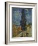 'La Route Aux Cypres', 1890-Vincent van Gogh-Framed Giclee Print