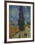 'La Route Aux Cypres', 1890-Vincent van Gogh-Framed Giclee Print