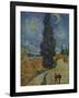 'La Route Aux Cypres', 1890-Vincent van Gogh-Framed Giclee Print