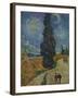 'La Route Aux Cypres', 1890-Vincent van Gogh-Framed Giclee Print