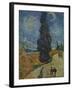 'La Route Aux Cypres', 1890-Vincent van Gogh-Framed Giclee Print