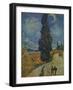 'La Route Aux Cypres', 1890-Vincent van Gogh-Framed Giclee Print