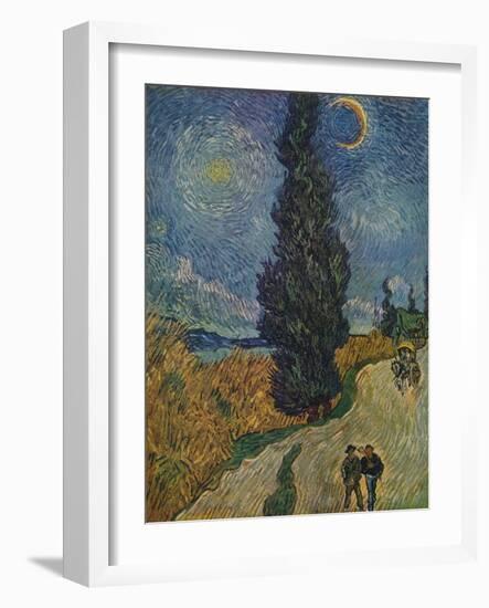 'La Route Aux Cypres', 1890-Vincent van Gogh-Framed Giclee Print