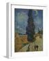 'La Route Aux Cypres', 1890-Vincent van Gogh-Framed Giclee Print