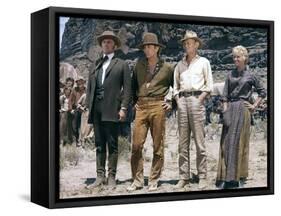 La Route by l'ouest THE WAY WEST by AndrewVMcLaglen with Kirik Douglas, Robert Mitchum, Richard Wid-null-Framed Stretched Canvas