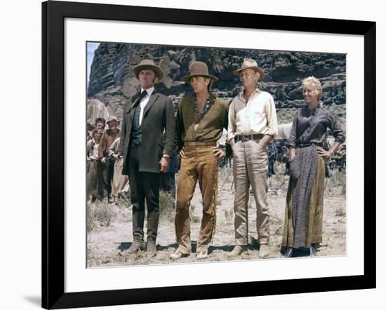 La Route by l'ouest THE WAY WEST by AndrewVMcLaglen with Kirik Douglas, Robert Mitchum, Richard Wid-null-Framed Photo