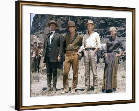 La Route by l'ouest THE WAY WEST by AndrewVMcLaglen with Kirik Douglas, Robert Mitchum, Richard Wid-null-Framed Photo