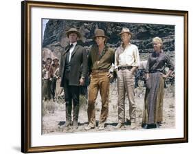 La Route by l'ouest THE WAY WEST by AndrewVMcLaglen with Kirik Douglas, Robert Mitchum, Richard Wid-null-Framed Photo