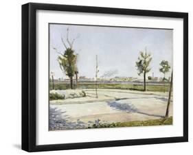 La Route de Gennevilliers : faubourg de Paris-Paul Signac-Framed Giclee Print