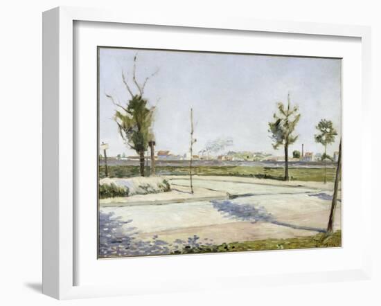 La Route de Gennevilliers : faubourg de Paris-Paul Signac-Framed Giclee Print