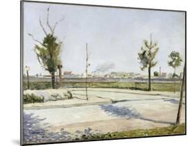 La Route de Gennevilliers : faubourg de Paris-Paul Signac-Mounted Giclee Print