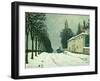 La Route De Louveciennes, Hiver, 1874-Alfred Sisley-Framed Giclee Print