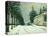 La Route De Louveciennes, Hiver, 1874-Alfred Sisley-Stretched Canvas