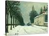 La Route De Louveciennes, Hiver, 1874-Alfred Sisley-Stretched Canvas