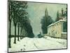 La Route De Louveciennes, Hiver, 1874-Alfred Sisley-Mounted Giclee Print