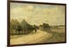 La Route de Mantes-Alfred Sisley-Framed Giclee Print