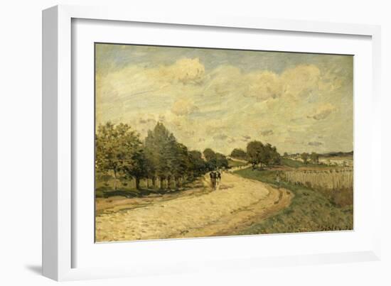 La Route de Mantes-Alfred Sisley-Framed Giclee Print