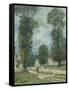 La route de Versailles-Alfred Sisley-Framed Stretched Canvas