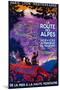 La Route Des Alpes Vintage Poster - Europe-Lantern Press-Mounted Art Print
