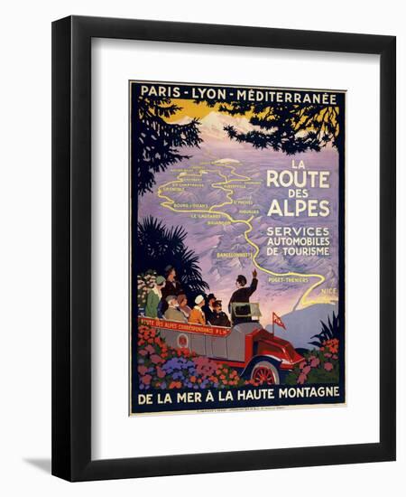 La Route Des Alpes-null-Framed Giclee Print