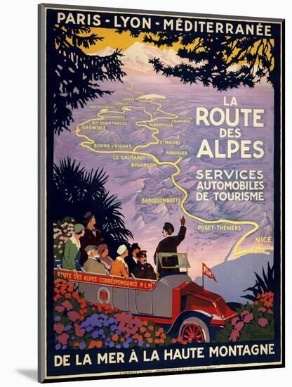 La Route Des Alpes-null-Mounted Giclee Print