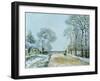 La Route, Effet de Neige, 1876-Alfred Sisley-Framed Giclee Print