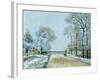 La Route, Effet de Neige, 1876-Alfred Sisley-Framed Giclee Print