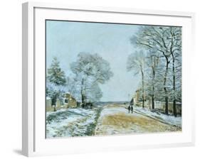 La Route, Effet de Neige, 1876-Alfred Sisley-Framed Giclee Print