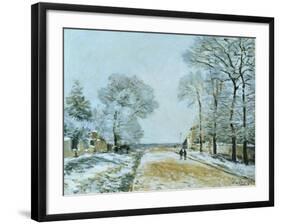 La Route, Effet de Neige, 1876-Alfred Sisley-Framed Giclee Print