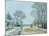 La Route, Effet de Neige, 1876-Alfred Sisley-Mounted Giclee Print