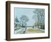 La Route, Effet de Neige, 1876-Alfred Sisley-Framed Giclee Print