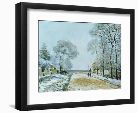 La Route, Effet de Neige, 1876-Alfred Sisley-Framed Giclee Print